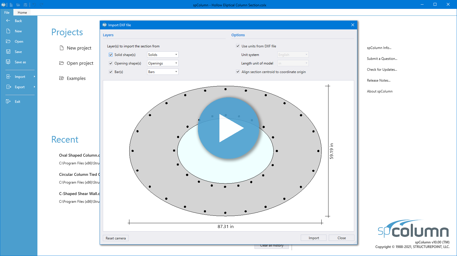 spColumn Import/Export to AutoCAD