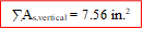 ∑As,vertical = 7.56 in.2